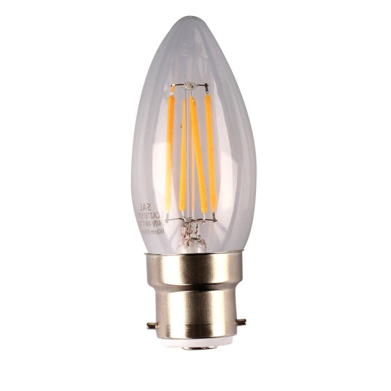 4W LED Filament Candle LED B22 warm White Dimmable Moonlite