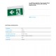 4w LED Exit Light Box Type, Double Sided Ceiling Surface Mount, 24m Viewing Distance, IP20