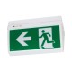 4w LED Exit Light Box Type, Double Sided Ceiling Surface Mount, 24m Viewing Distance, IP20