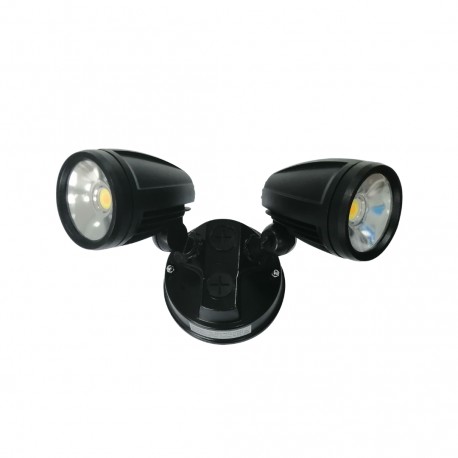 30w Surface Mount Twin LED Spotlight Black